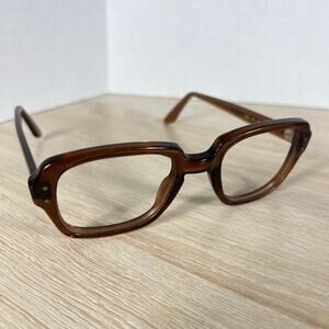 Vintage USS 4 1/2 - 5 3/4 USS 50-22 Eyeglasses Full Rim Frames ONLY Brown